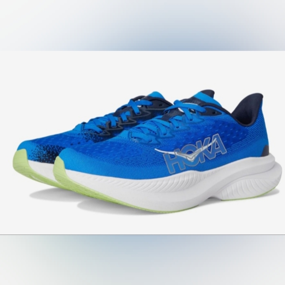 Hoka Blue and Green MACH 6 Running Shoes Mens Size 7.5W Worn Once